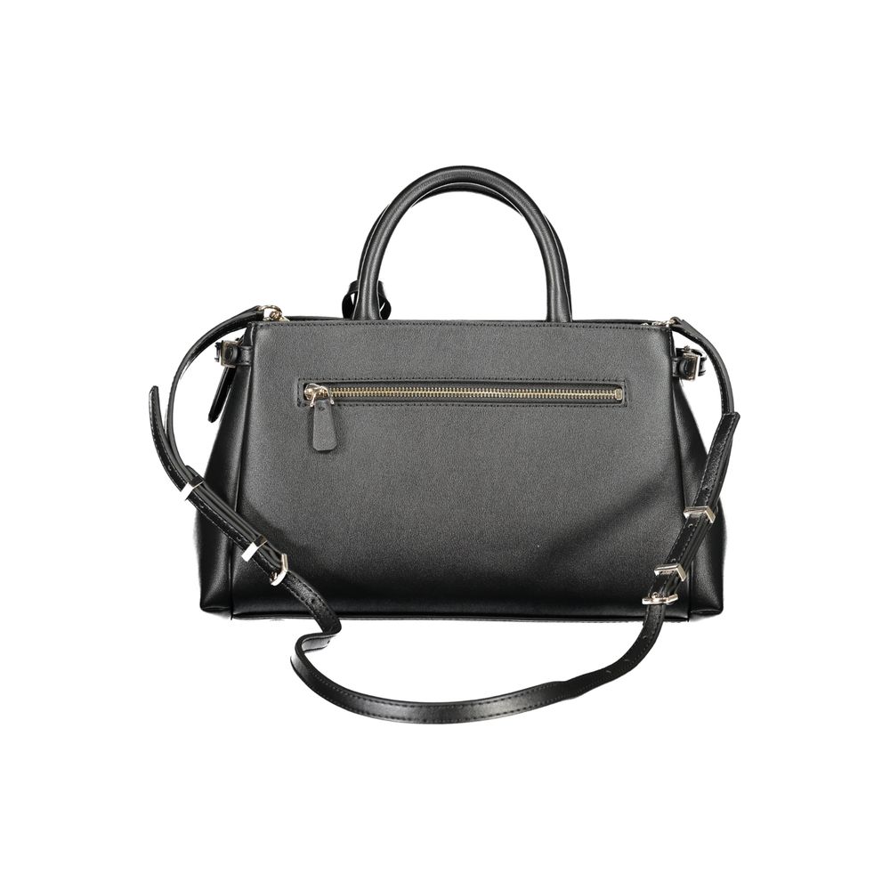 Black Polyethylene Women Handbag