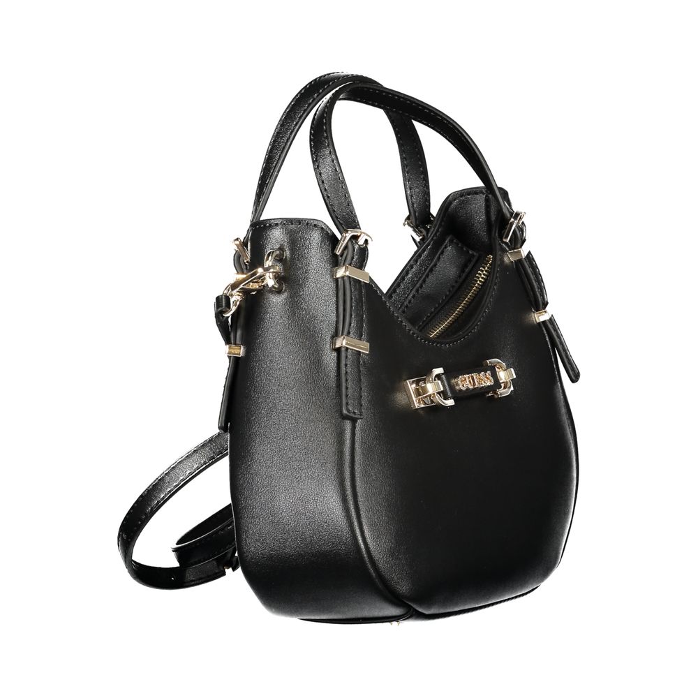 Black Polyethylene Women Handbag