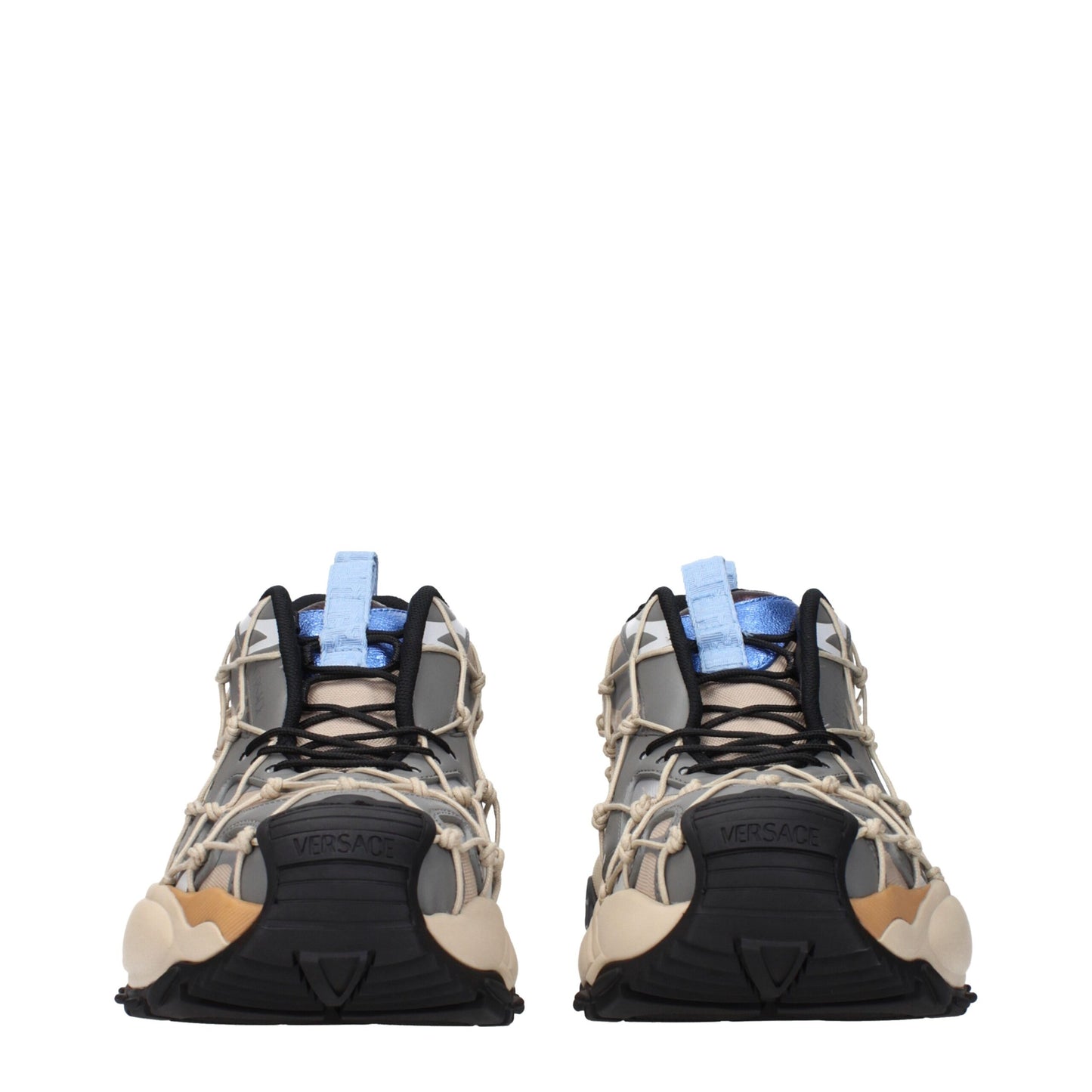 Beige Fabric Sneakers