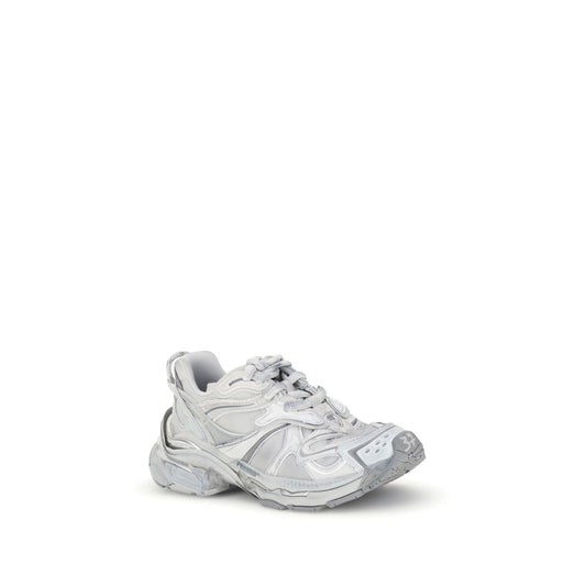 Silver Rubber Athletic Sneakers