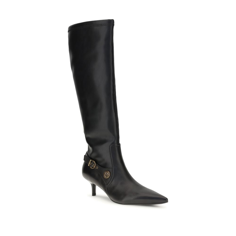 Black Goatskin Ankle Boots