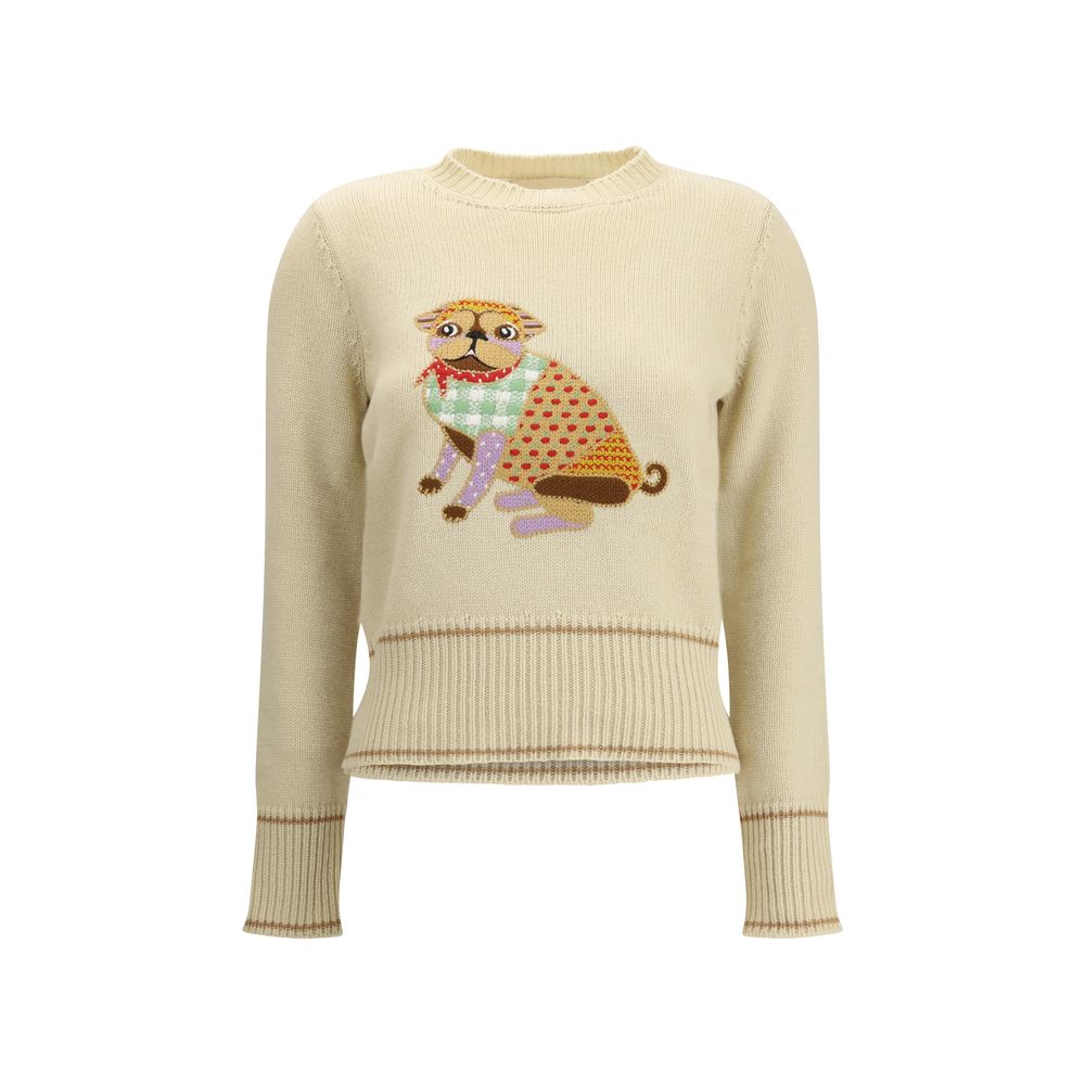 Cream Fleece Wool Sweatshirt
