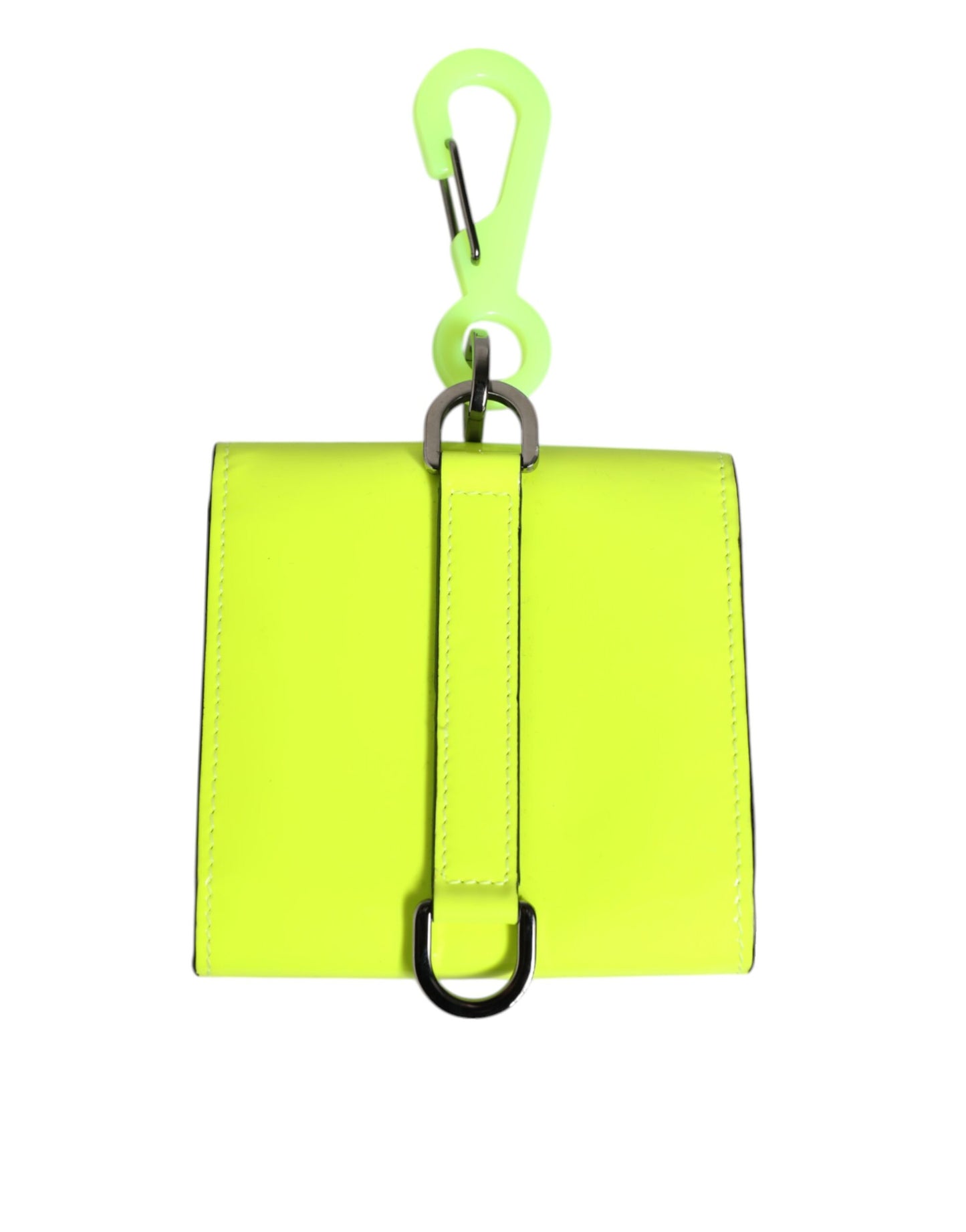 Yellow Green Bifold DG Logo Neck Strap Cardholder Wallet