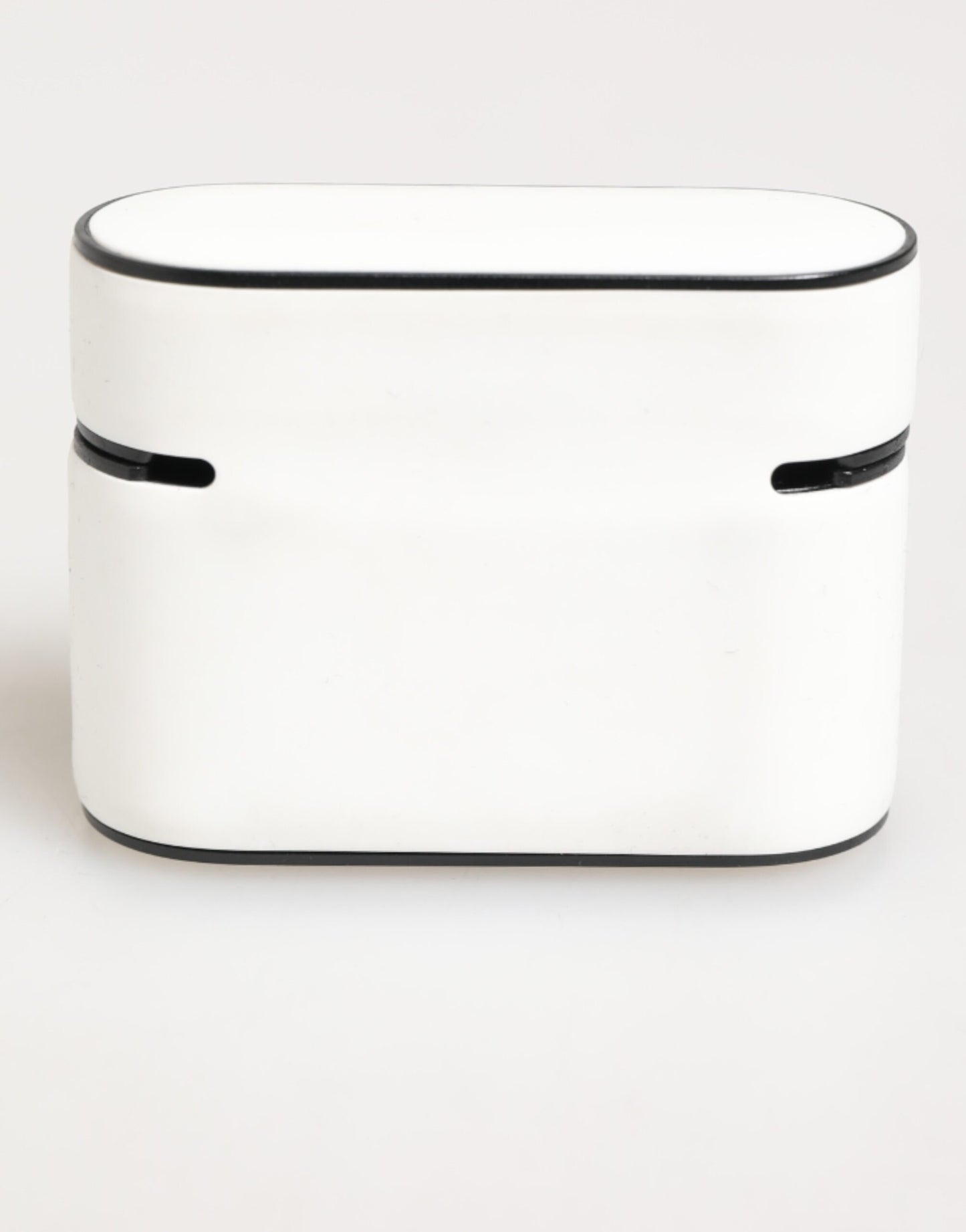 White Black Rubber Logo Embossed Accessory Airpods Case