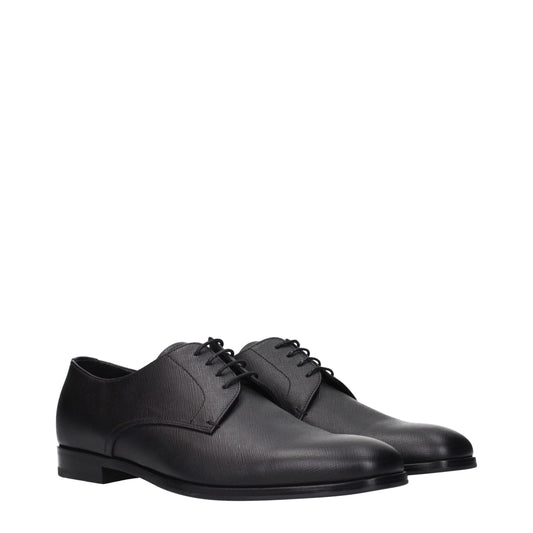 Black Leather Oxfords And Derbies