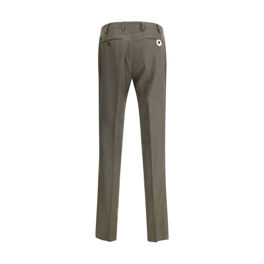 Brown Fleece Wool Casual Pants