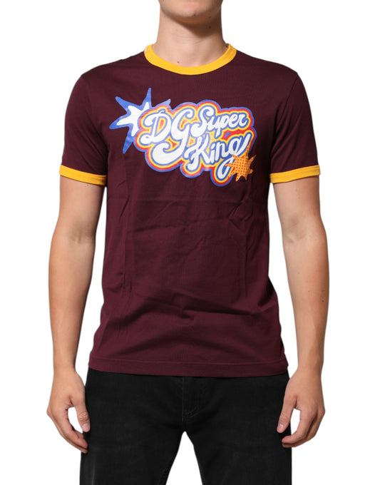 Burgundy Cotton DG Super King Logo T-Shirt