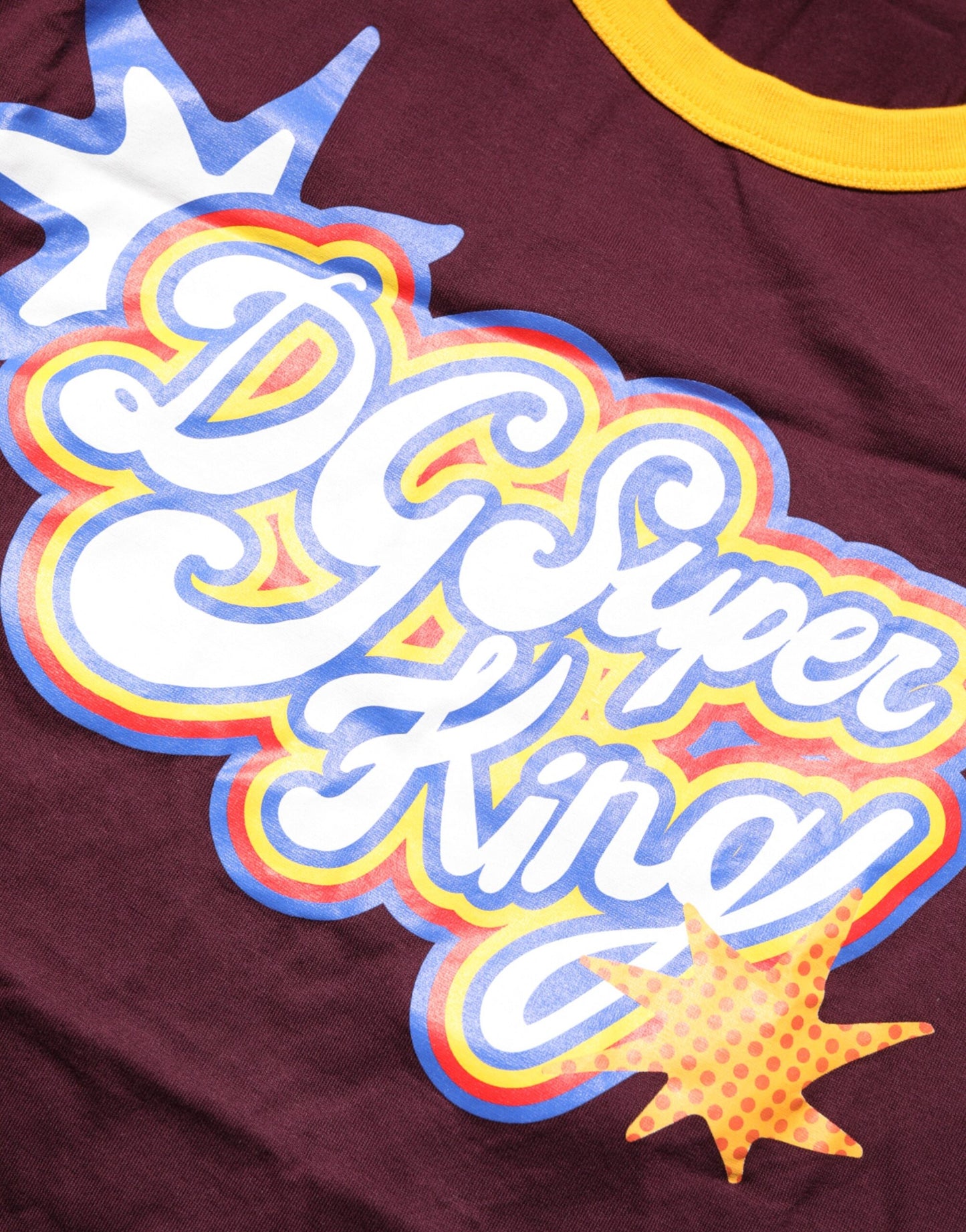 Burgundy Cotton DG Super King Logo T-Shirt