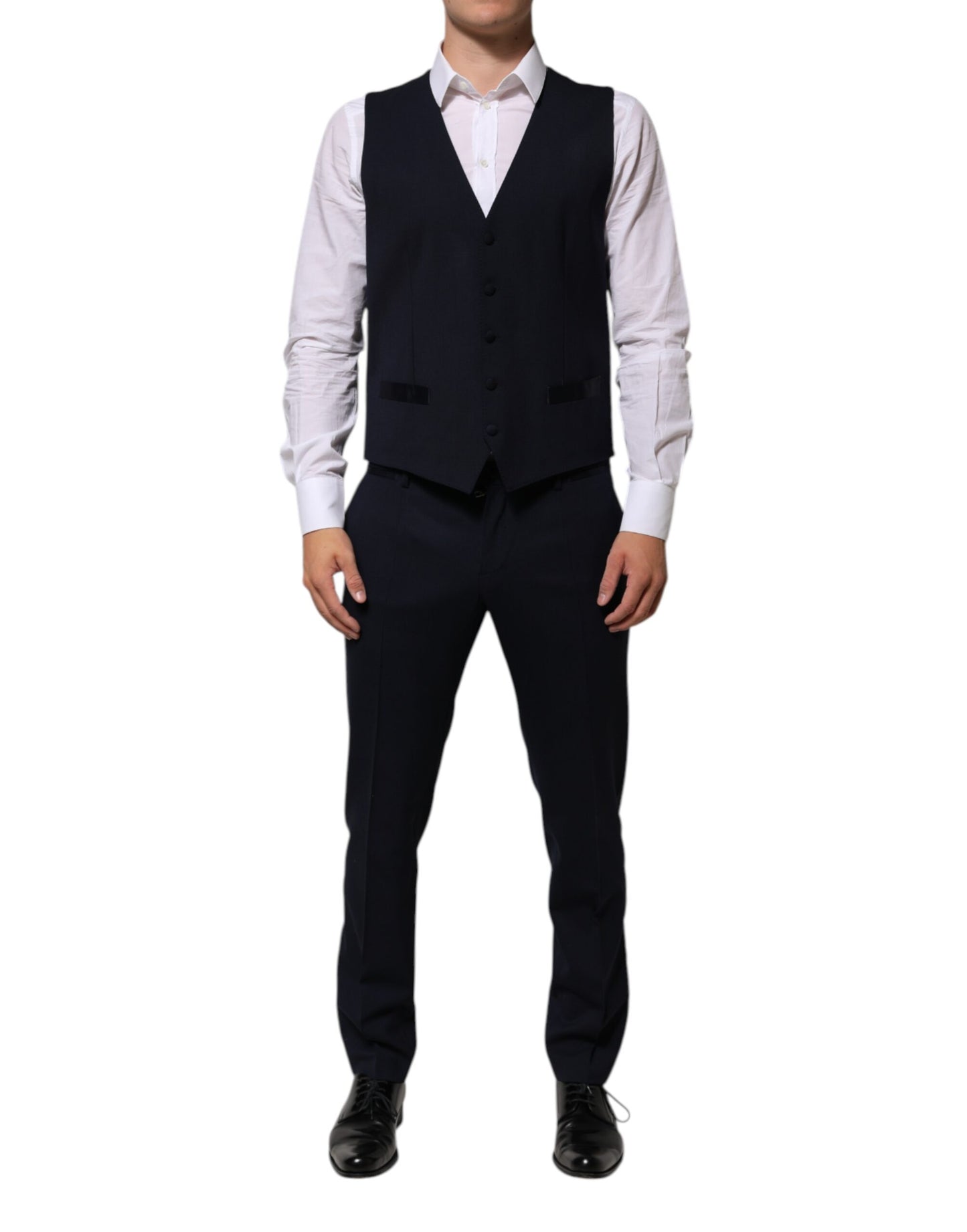 Black Wool 3 Piece Slim Fit Formal Men Suit
