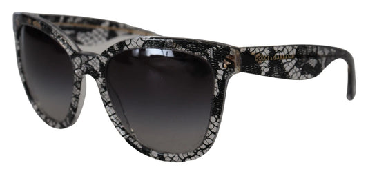 DG4190 Black Lace Acetate Crystal Round Sunglasses