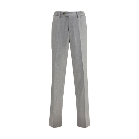 Gray Fleece Wool Chino Pants