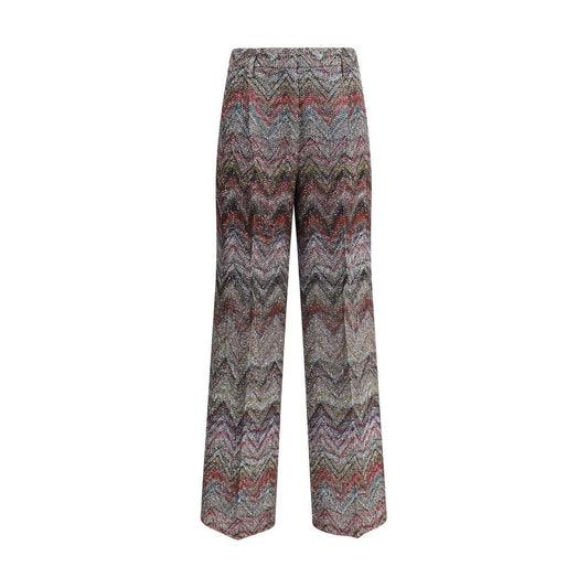 Multicolor Viscose Casual Pants