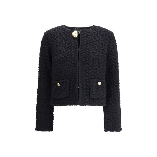 Black Fleece Wool Coat