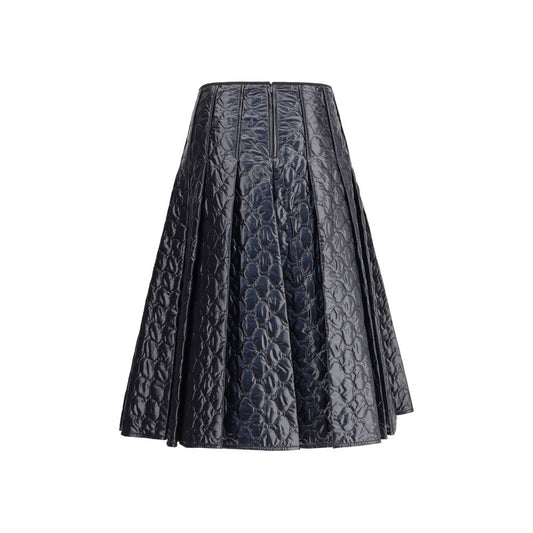 Black Polyamide Midi Skirt