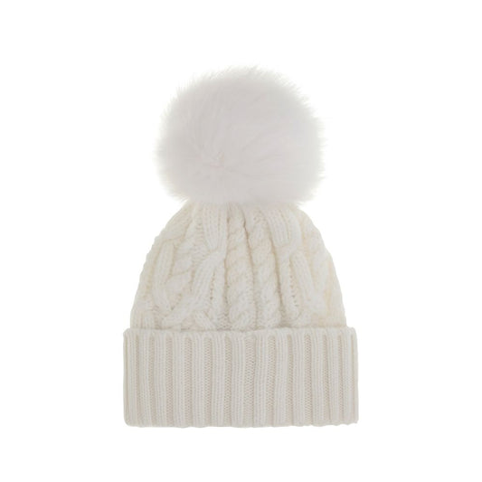 Cashmere blend Hat with pom-pon