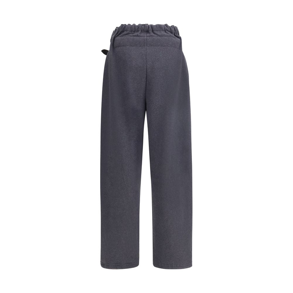 Gray Cotton Casual Pants