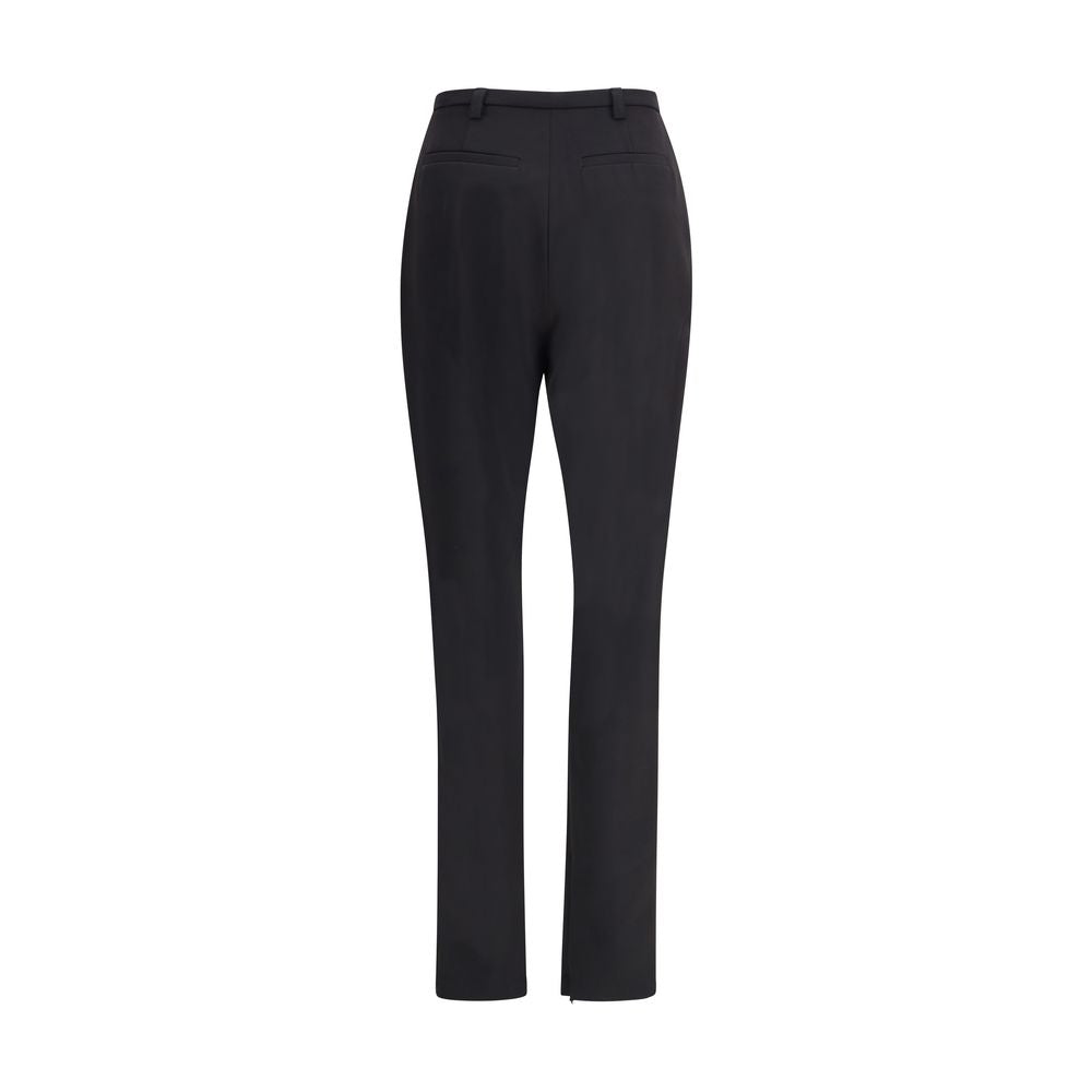 Black Polyester Skinny Pants