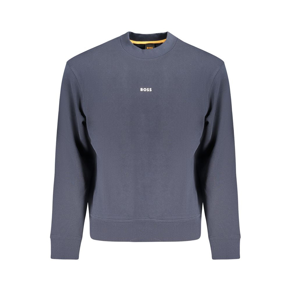 Blue Cotton Men Sweater