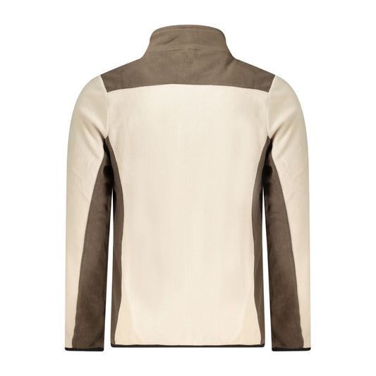 Beige Polyester Men Sweater