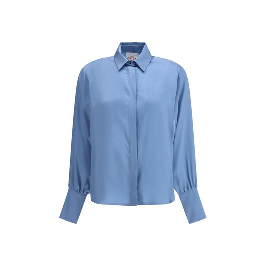 Light Blue Silk Shirt