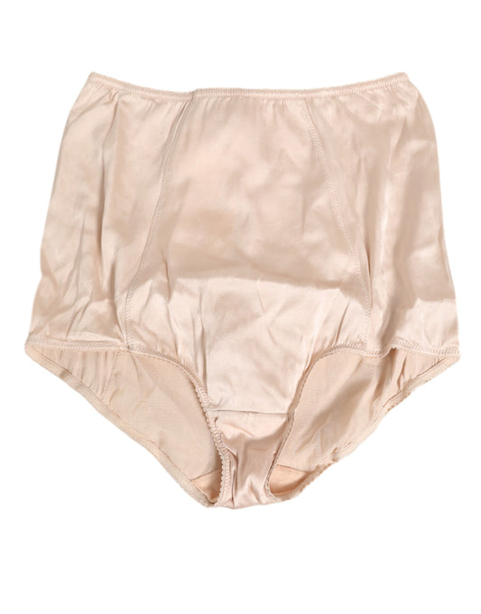 Beige Rosato Silk Satin High Waist Underwear
