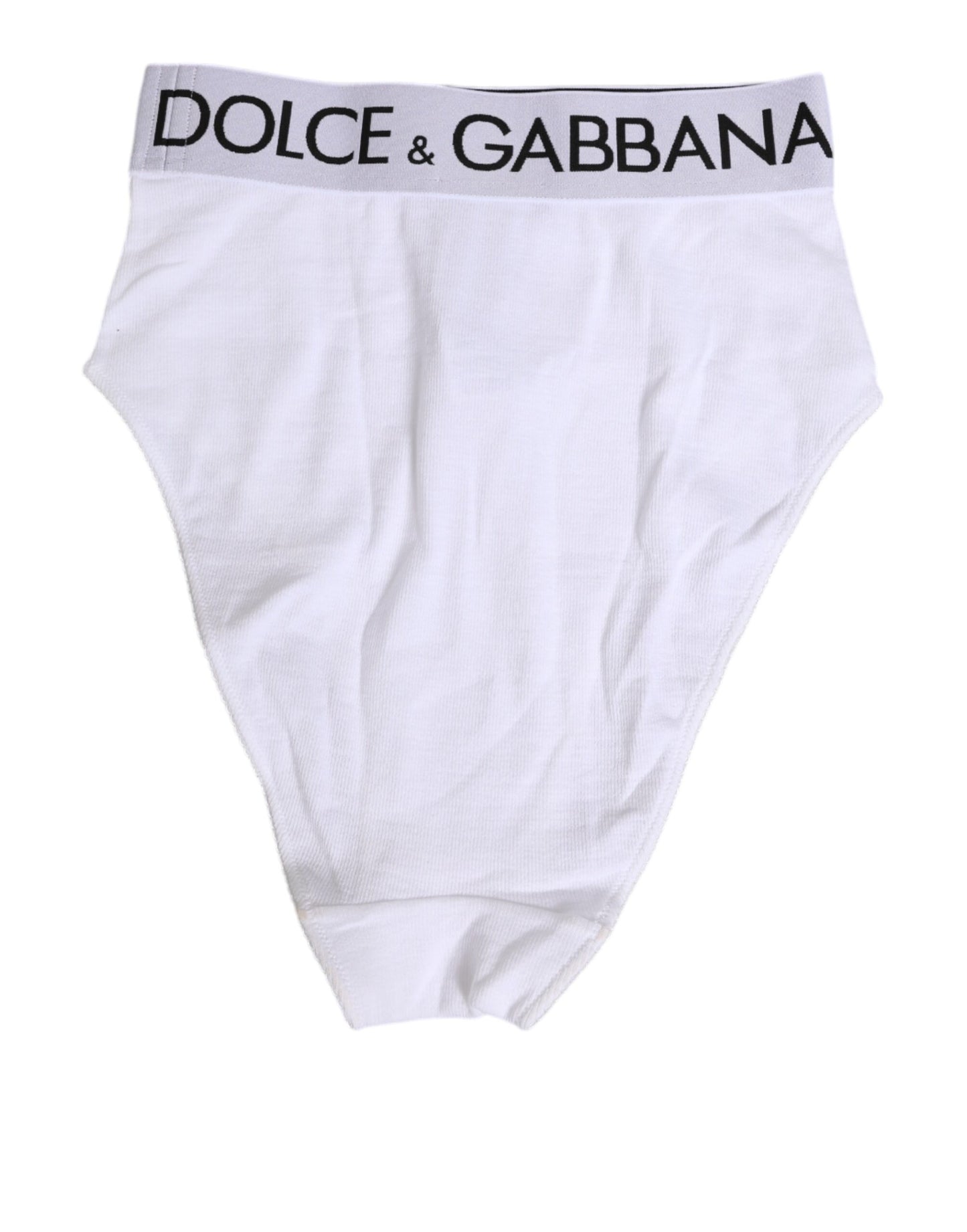 White Cotton Elastic DG Logo Waistband  Underwear