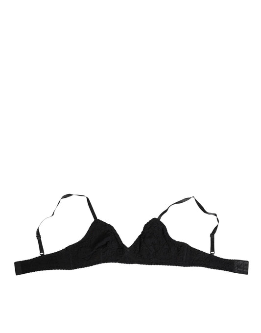 Black Lace Triangle Bralette Wireless Underwear