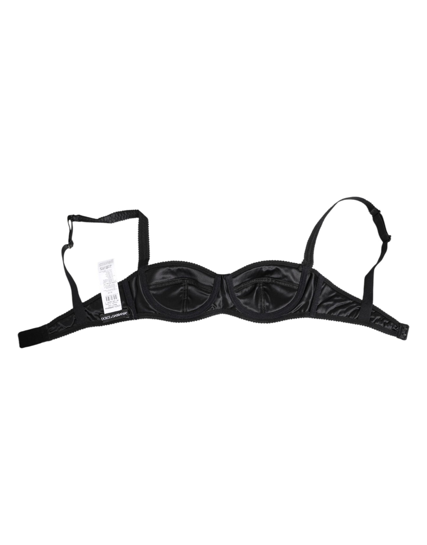 Black Silk Satin Wireless Lingerie Bra Underwear