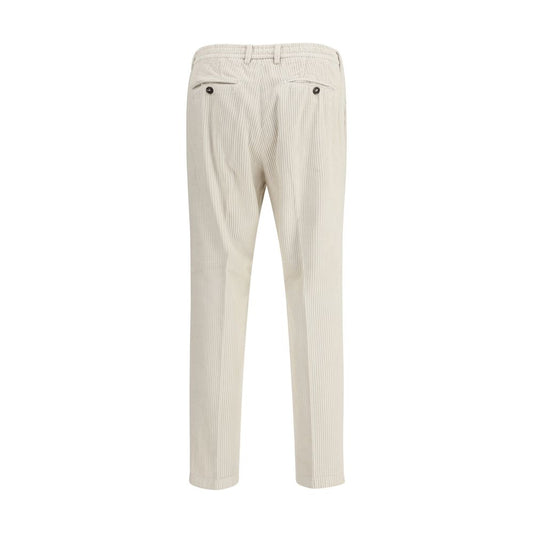 White Cotton Casual Pants