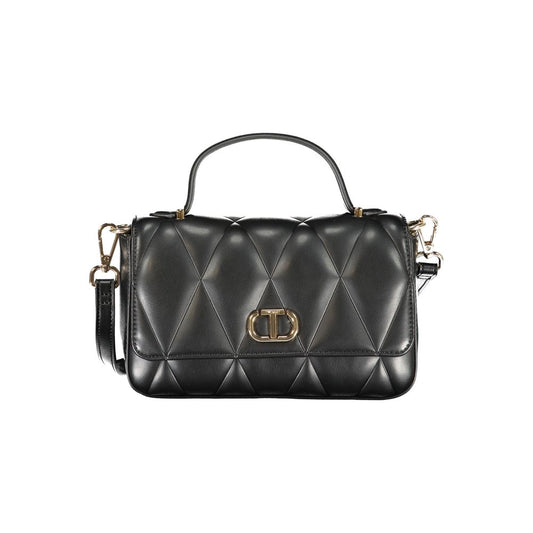 Black Polyethylene Women Handbag