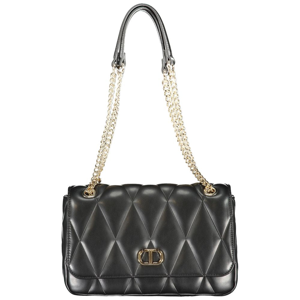 Black Polyethylene Women Handbag