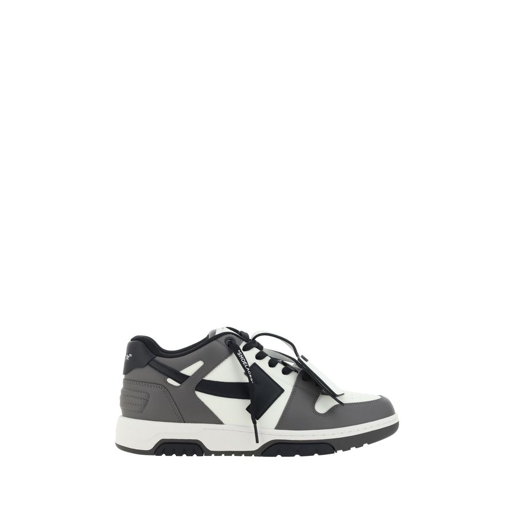 Gray Calf Leather Bos Taurus Low Top Sneakers