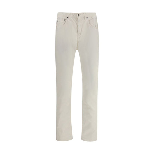 White Cotton Casual Pants
