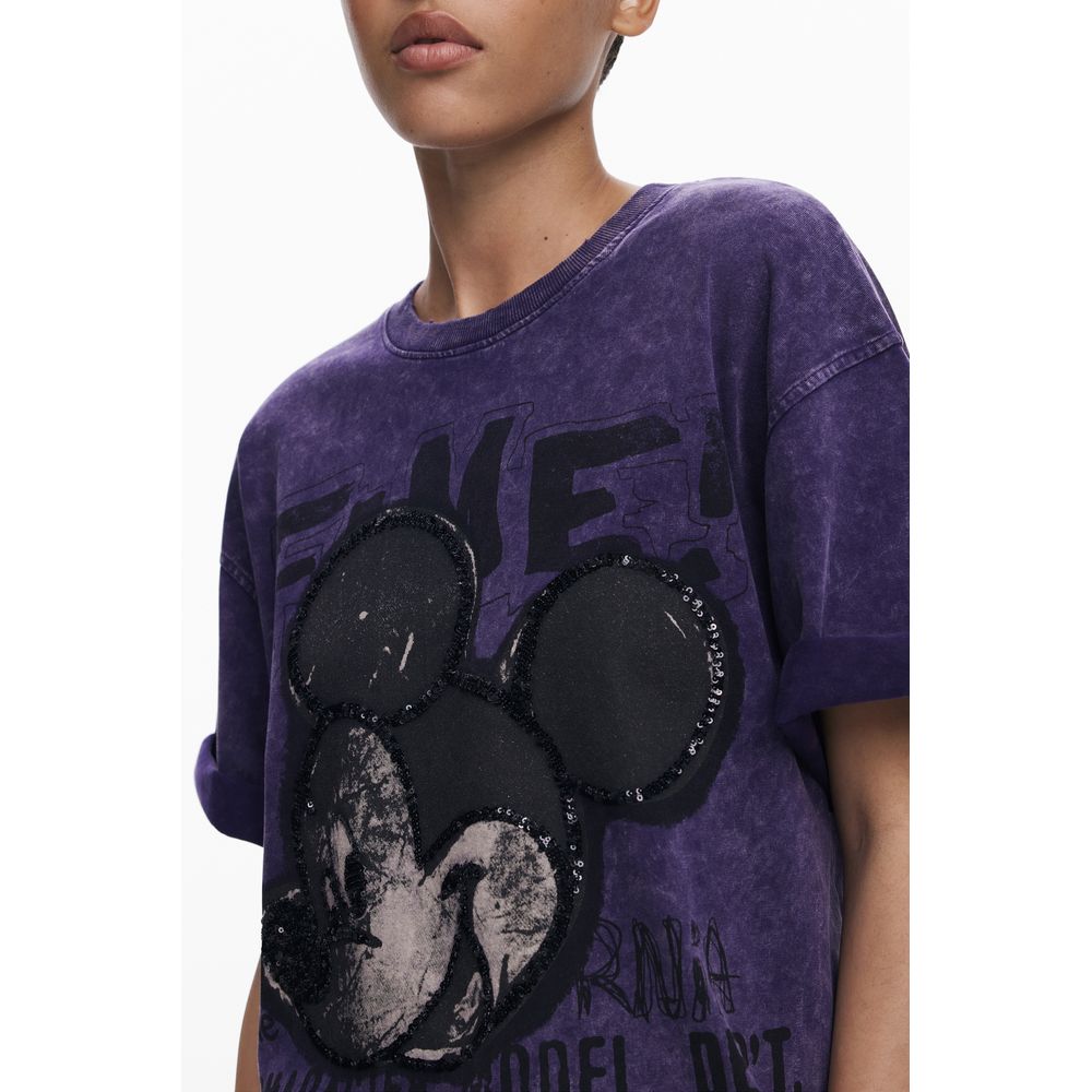 Purple Cotton Women T-Shirt