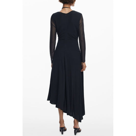 Black Polyester Women Dress