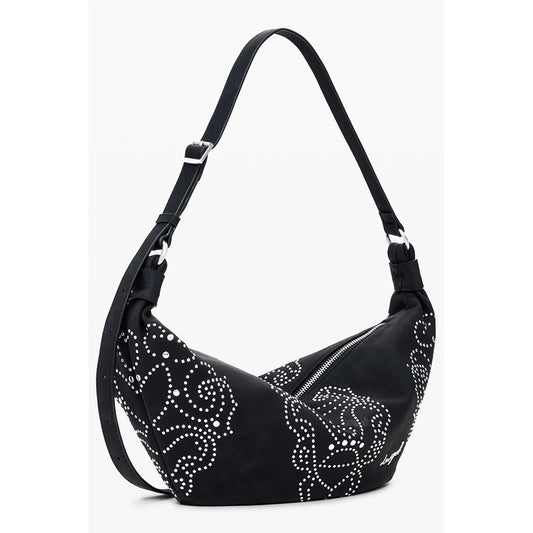 Black Polyethylene Women Handbag