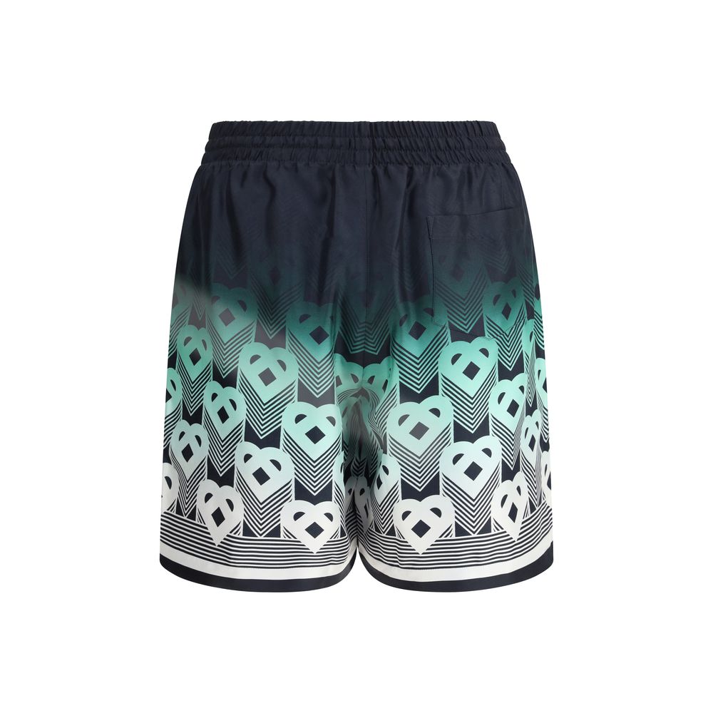 Multicolor Silk Bermuda Shorts