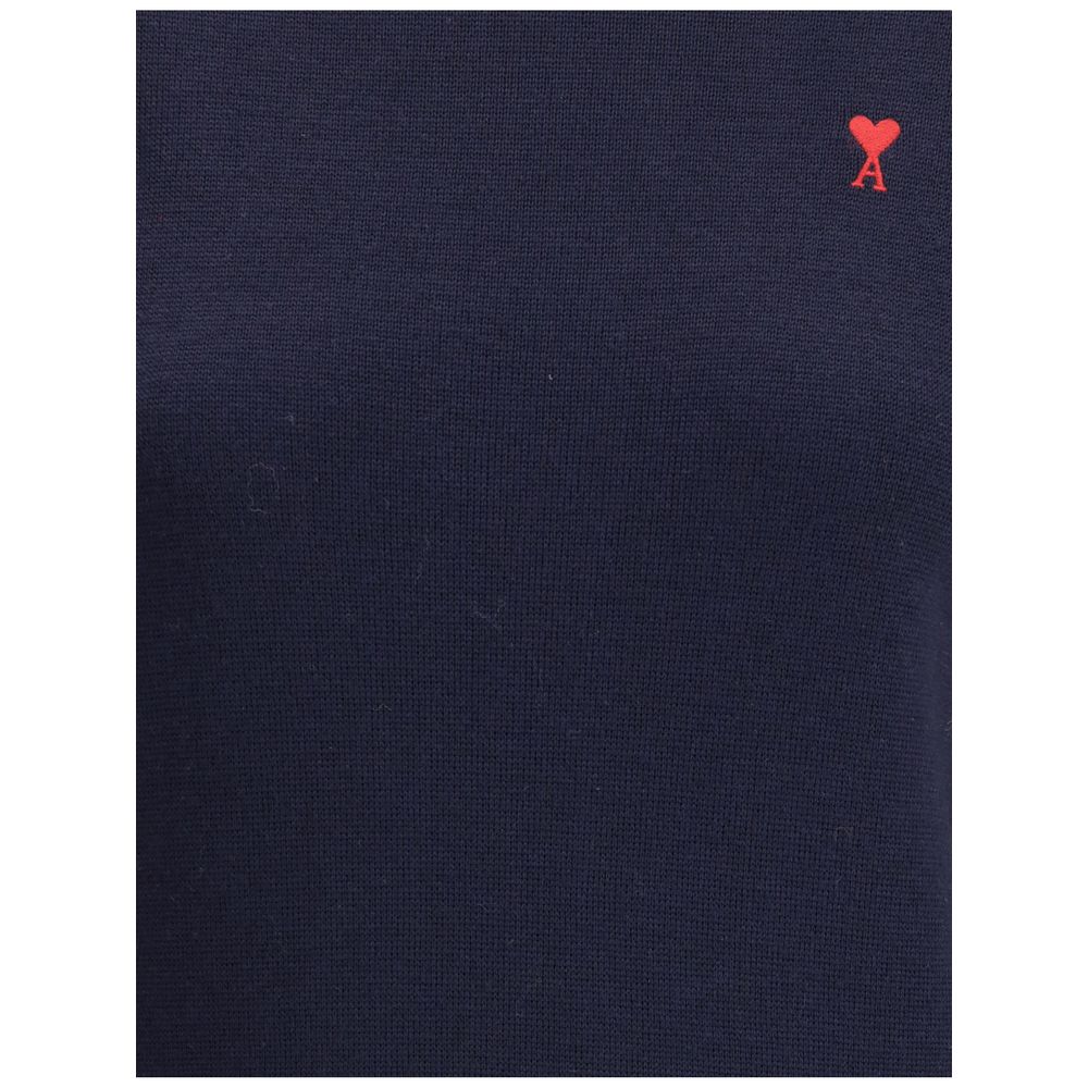 Blue Merino Wool Turtleneck