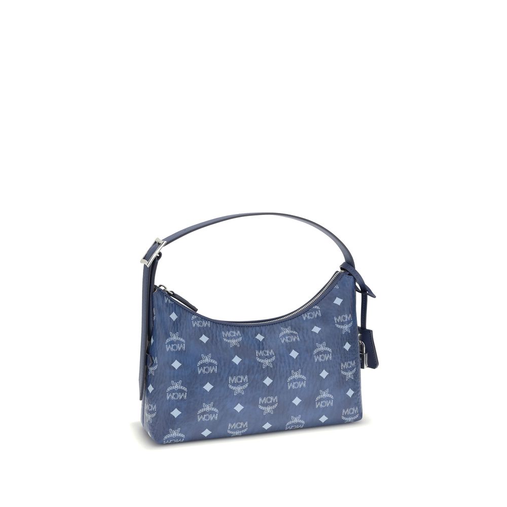 Blue Fabric Shoulder Bag