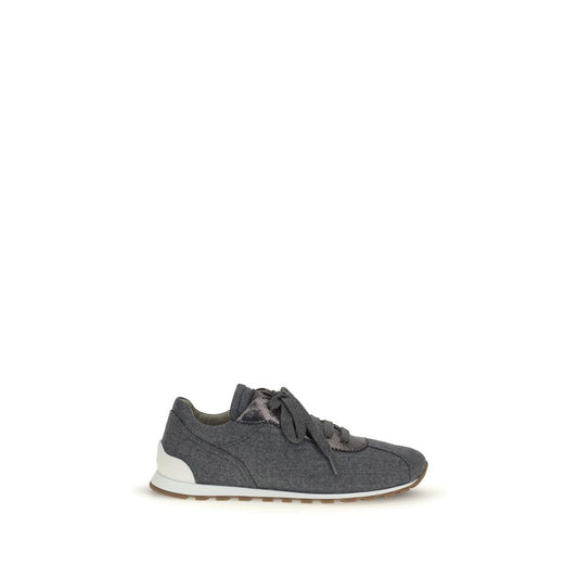 Gray Fleece Wool Athletic Sneakers