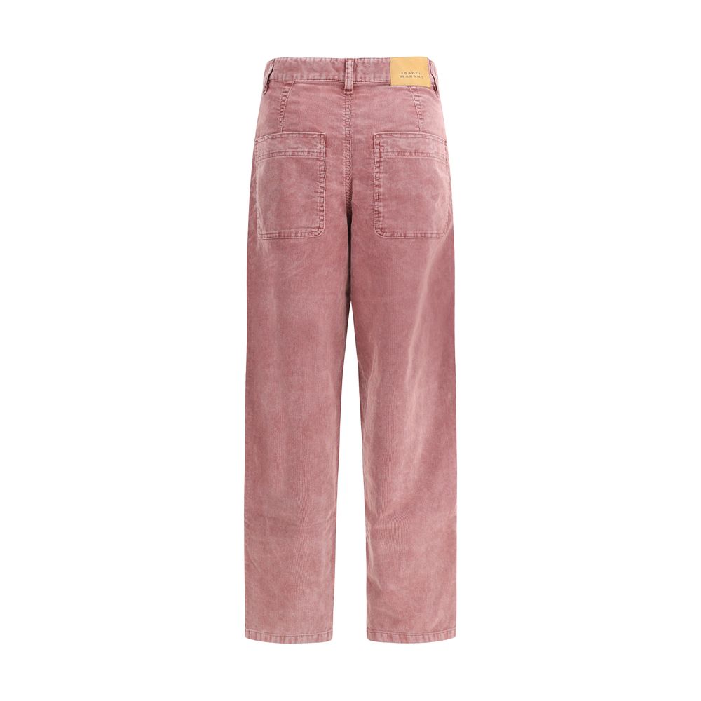 Multicolor Cotton Casual Pants