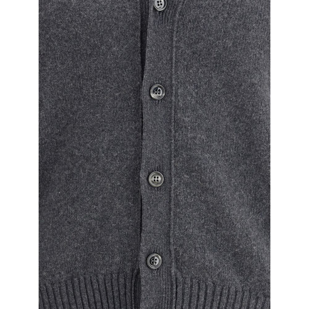 Gray Cashmere Cardigan