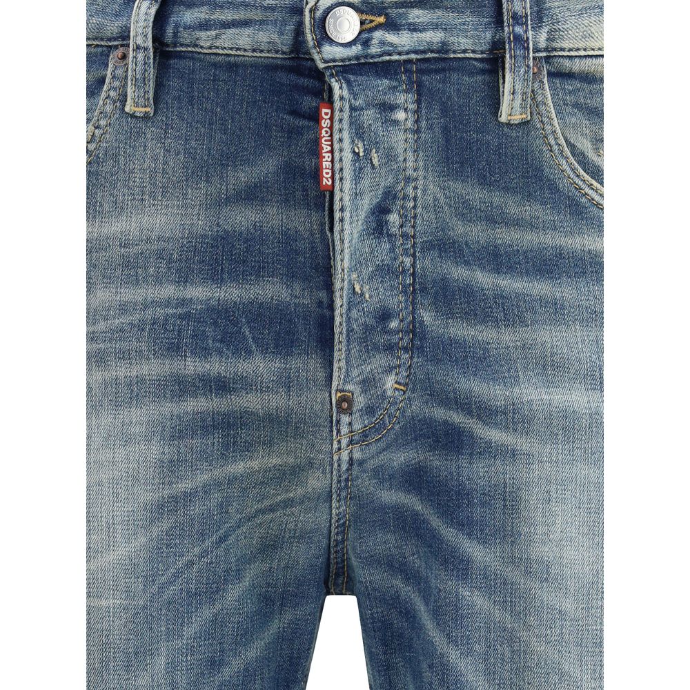 Blue Cotton Slim Fit Jeans