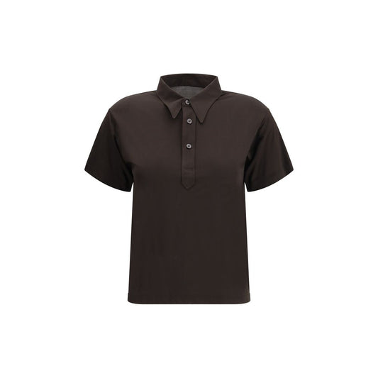 Brown Viscose Polo Shirt