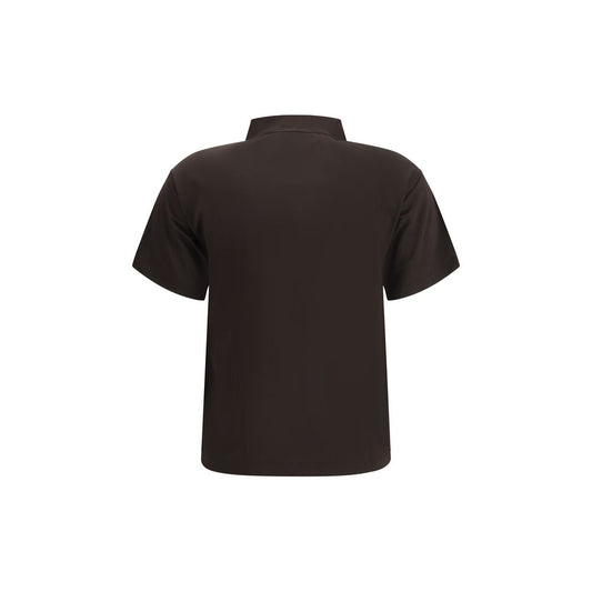 Brown Viscose Polo Shirt