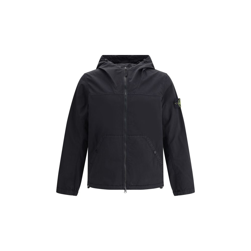 Black Cotton Shell Jacket