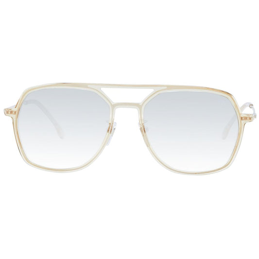 Beige Acetate & Plastic Sunglasses