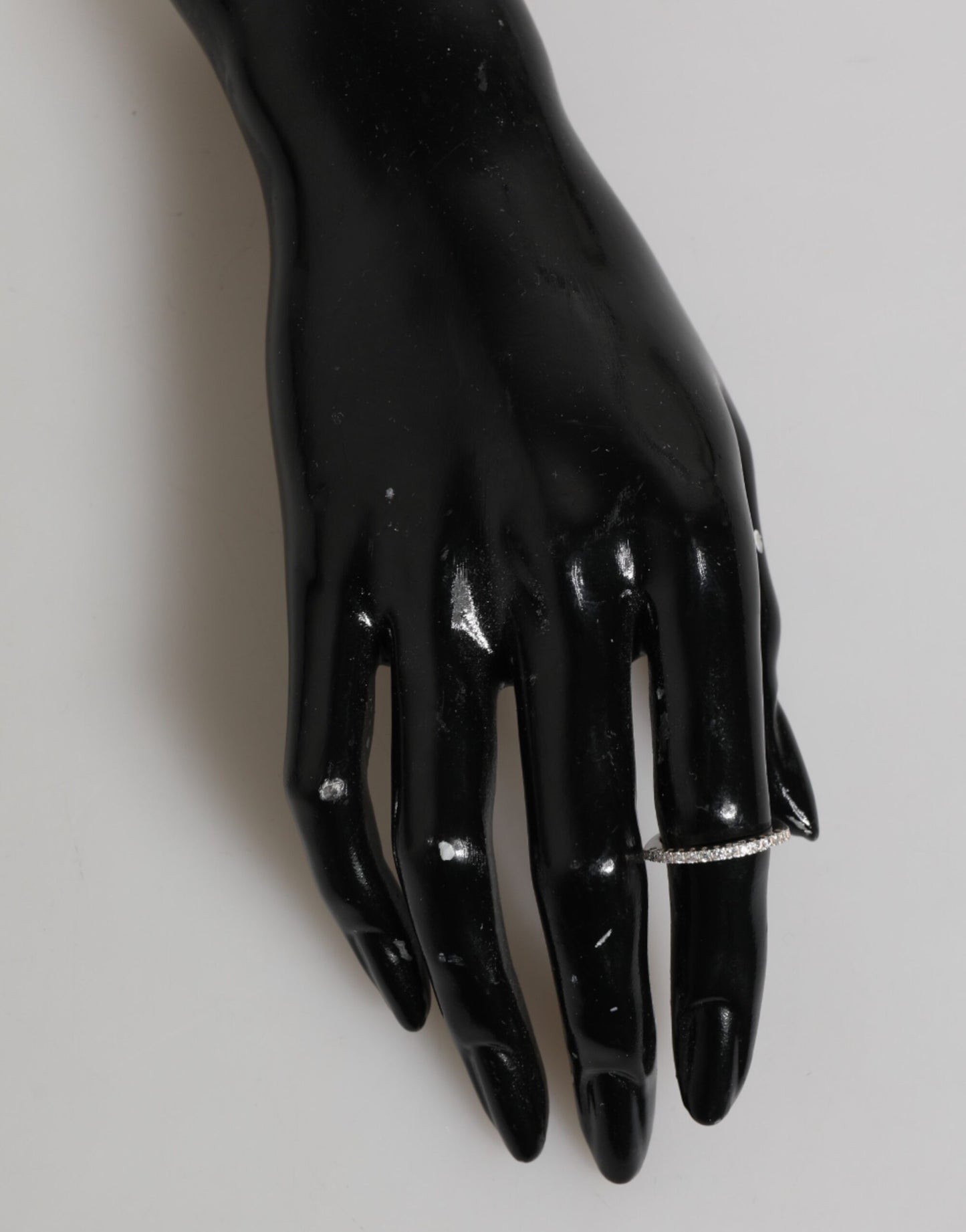 Sterling Silver 925 Band Pave CZ Crystal Eternity Ring