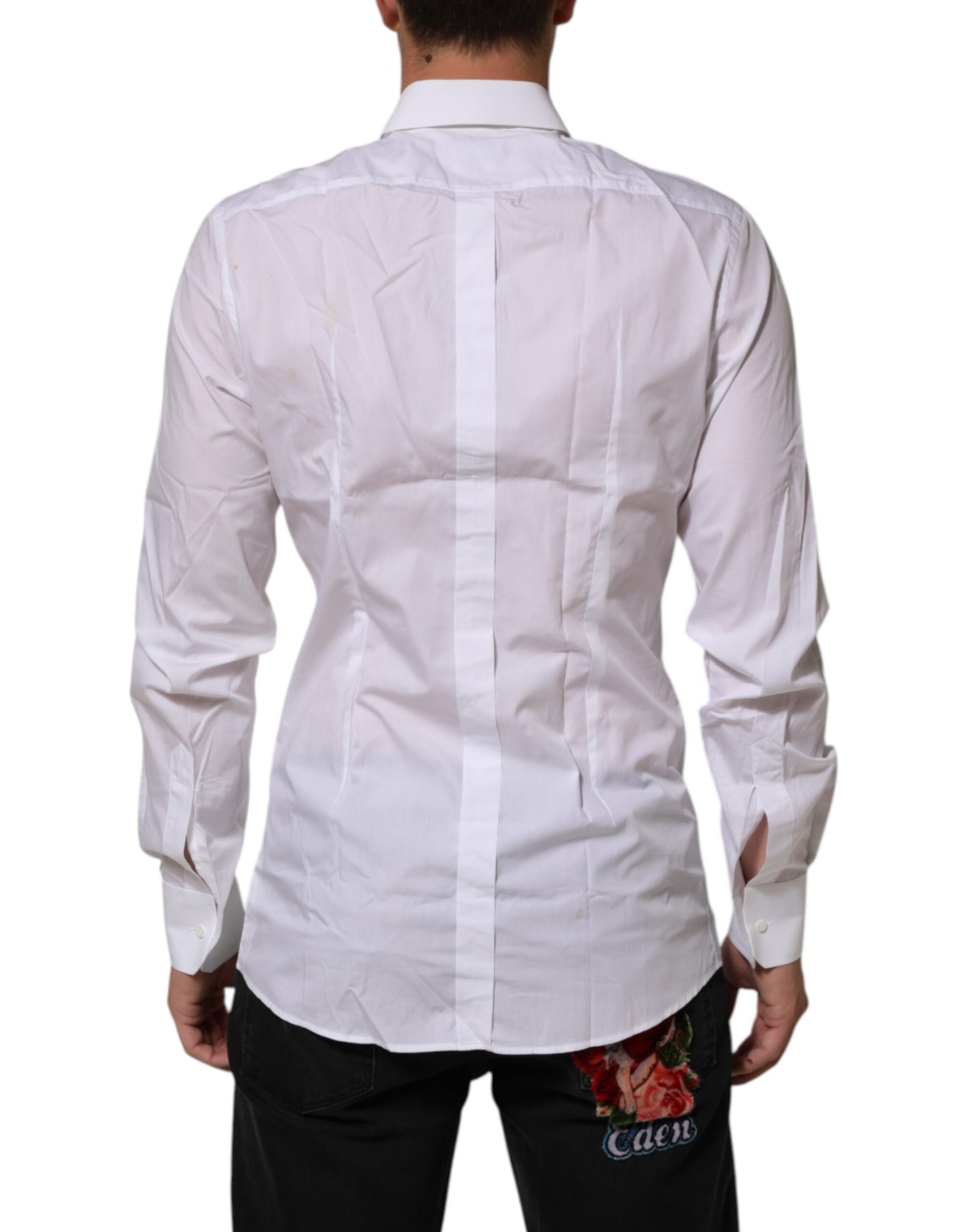 White Crown Collared GOLD Formal Dress  Shirt