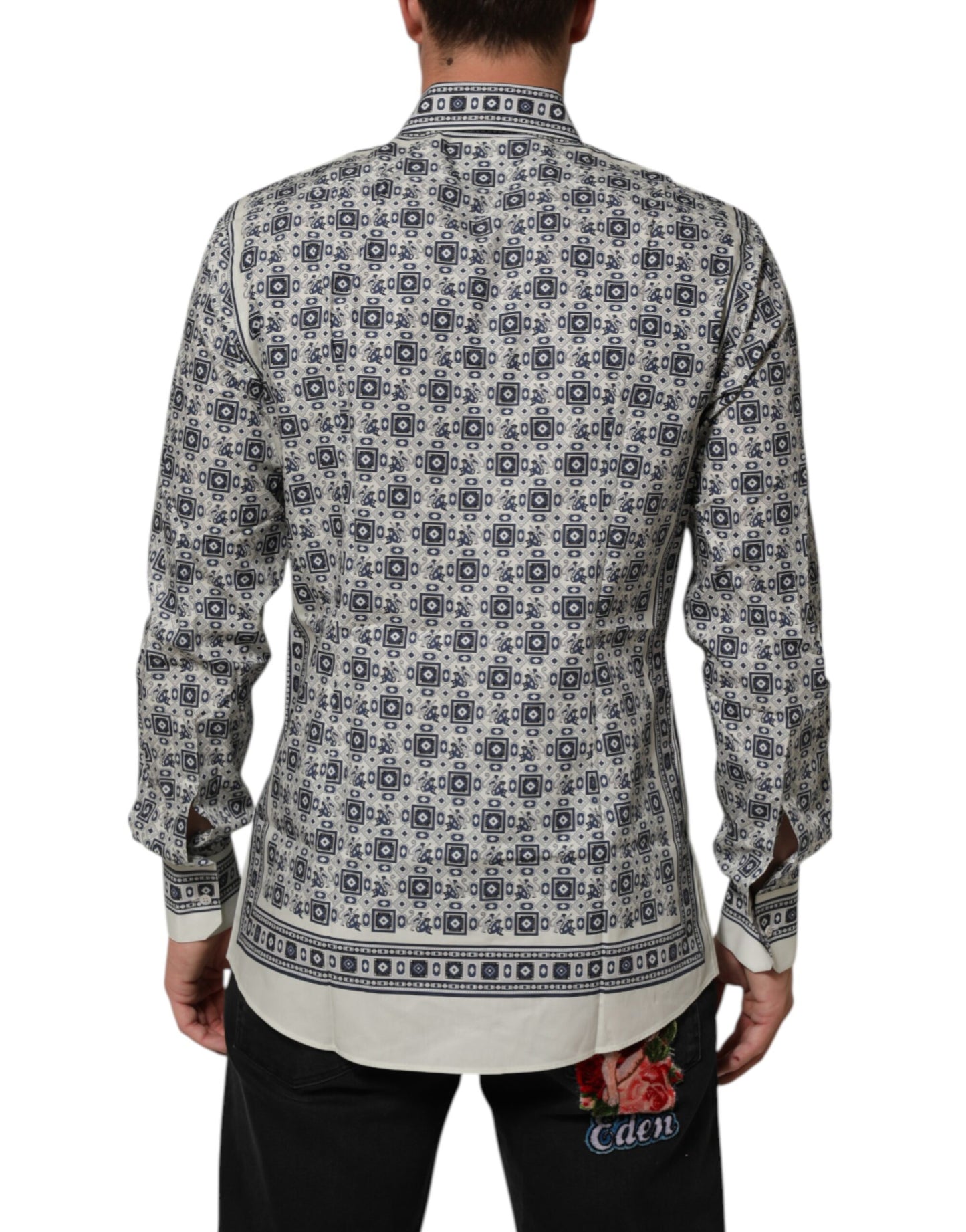 Multicolor Monkey Tie Print GOLD Dress Shirt